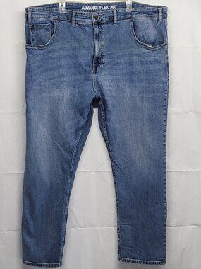 The Foundry Mens Jeans Advance Flex 360 Big 52X32 Stretch Blue Denim Pants